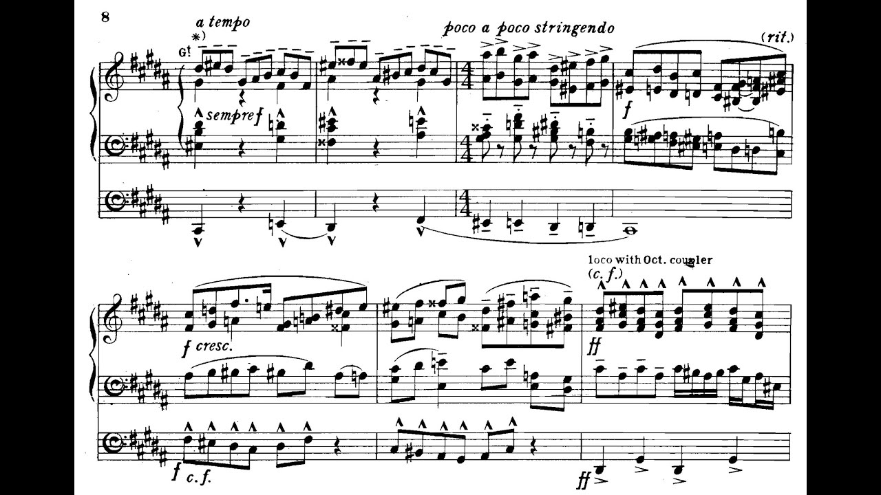 Sigfrid Karg-Elert - Cathedral Windows for Organ, Op. 106 (1923) [Score-Video]