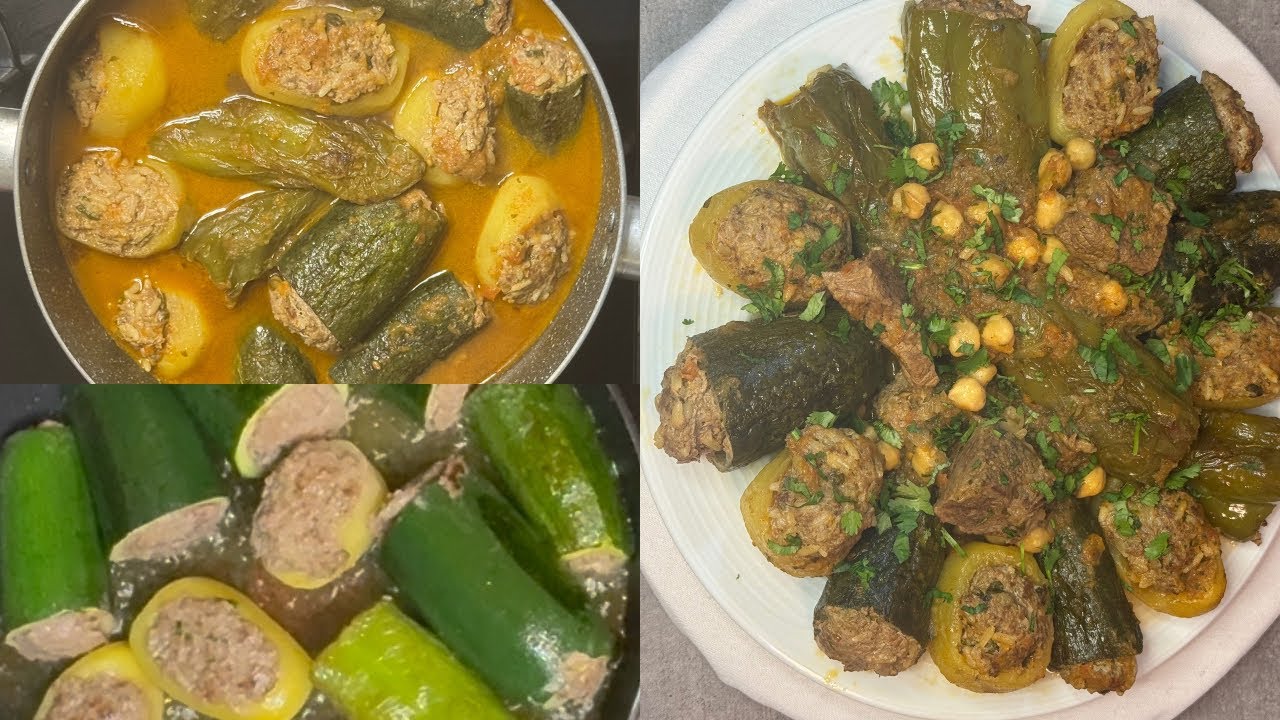 RECETTE DE DOLMA ( l&eacute;gumes🍆 🥔🫑 farcis &agrave; la viande hach&eacute;e 🥩vraiment d&eacute;licieux 🤤 😍)