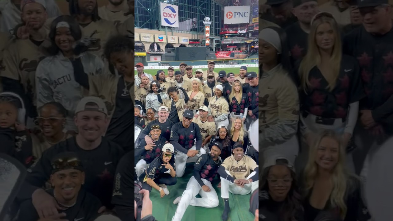 Travis Scott Takes A Photo With Everyone At HBCU Celebrity Softball Classic 🥎 | Billboard 