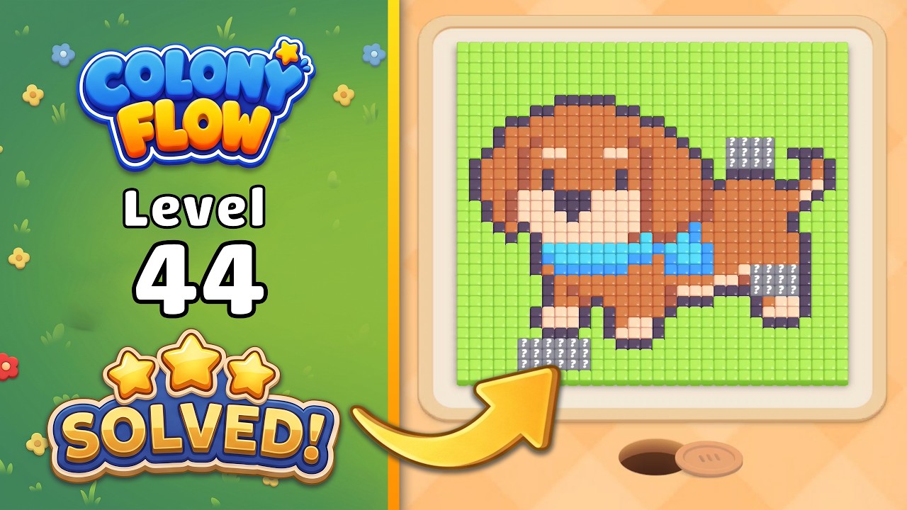 Colony Flow! - Level 44 Walkthrough 🧩 | Solution & Gameplay (ABI GAMES) 🐜