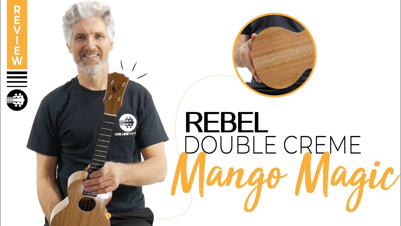 Rebel Double Creme Concert Mango Ukulele | 
