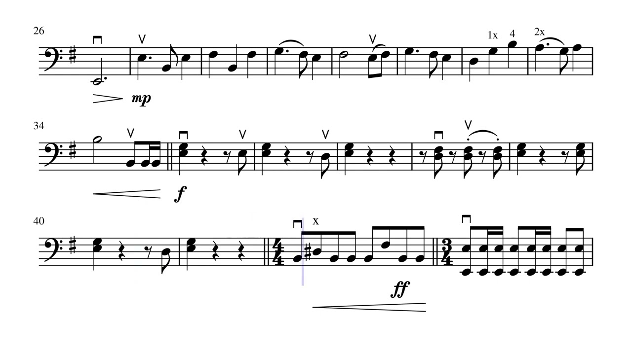 Pirates of the Caribbean Cello Arranged by Ted Ricketts