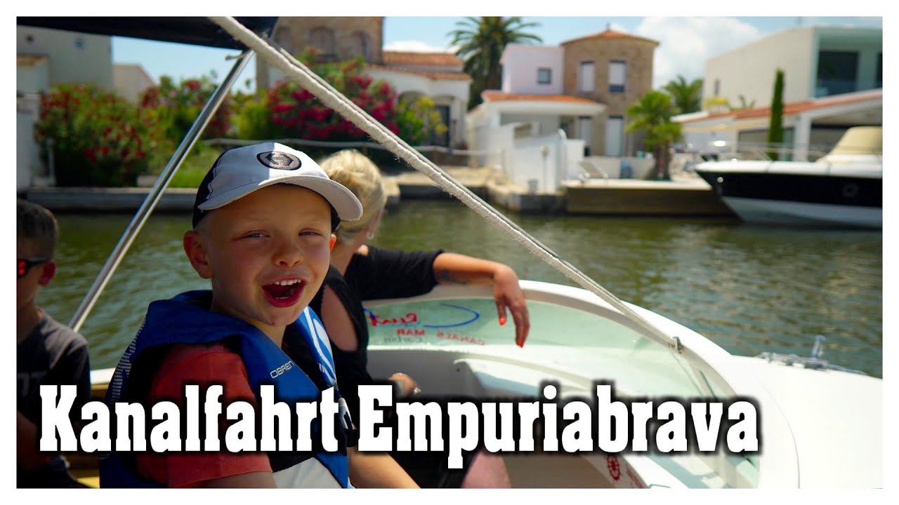 Bootstour Empuriabrava Kanäle | Camping in Spanien mit Wohnwagen