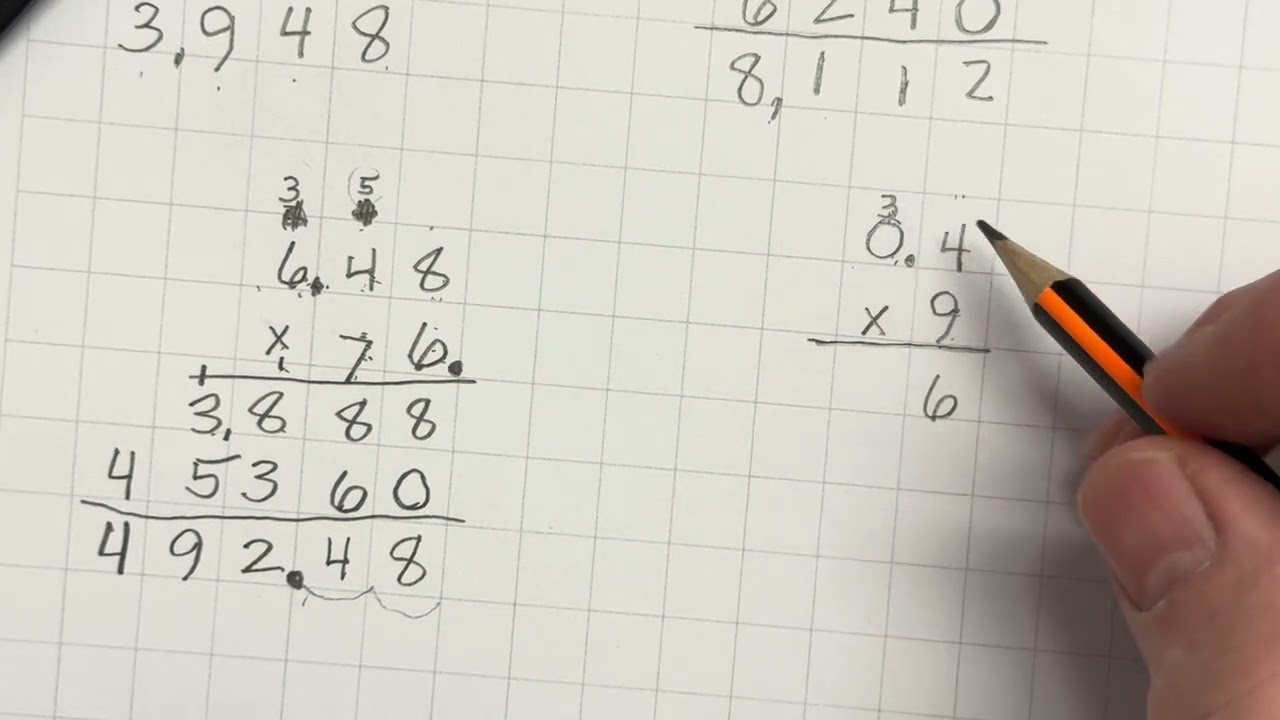Practice Multiplication Test 4