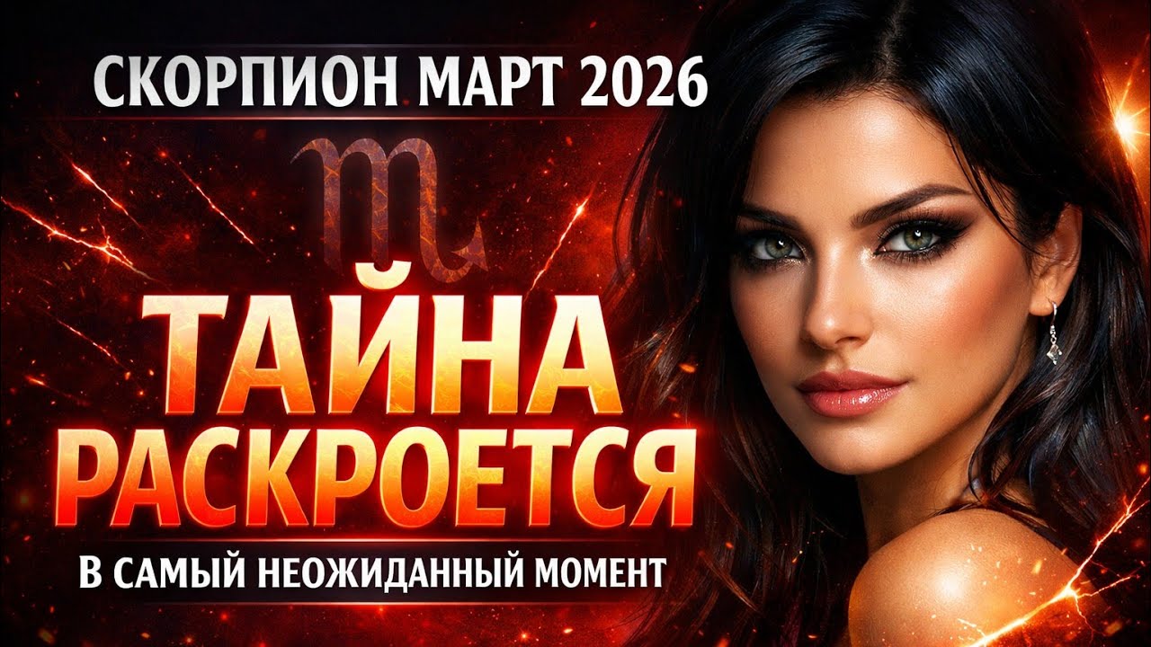 Скорпион март 2026 — Тайна раскроется в самый неожиданный момент