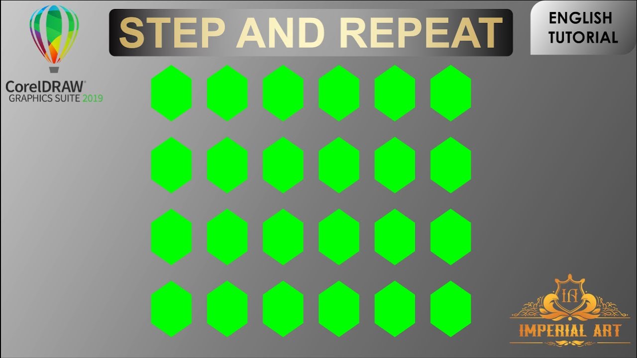 STEP AND REPEAT CORELDRAW 2019 ENGLISH TUTOORIAL