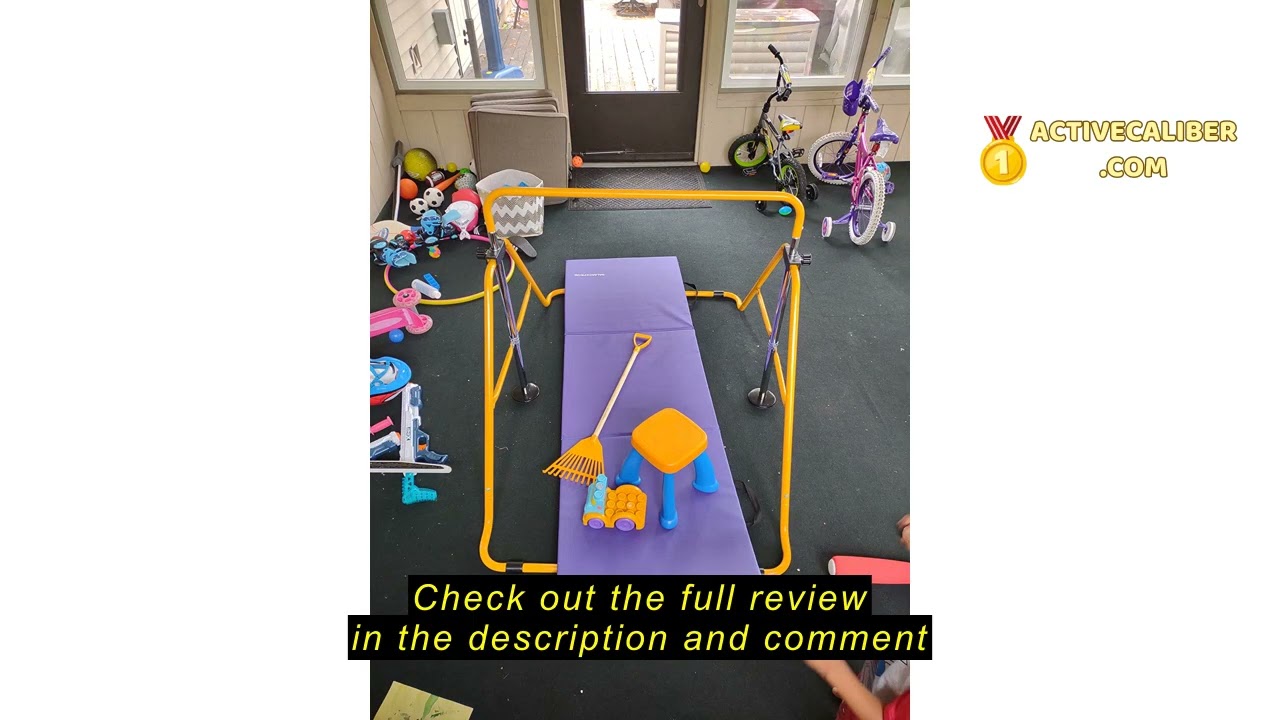 Review ZENOVA Gymnastics Bar with Mat Junior Kip Bar Gymnastic Horizontal Bar Height Adjustable, Fol
