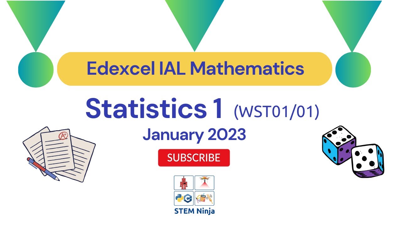 Edexcel IAL Maths S1 - January 2023 (WST01/01)