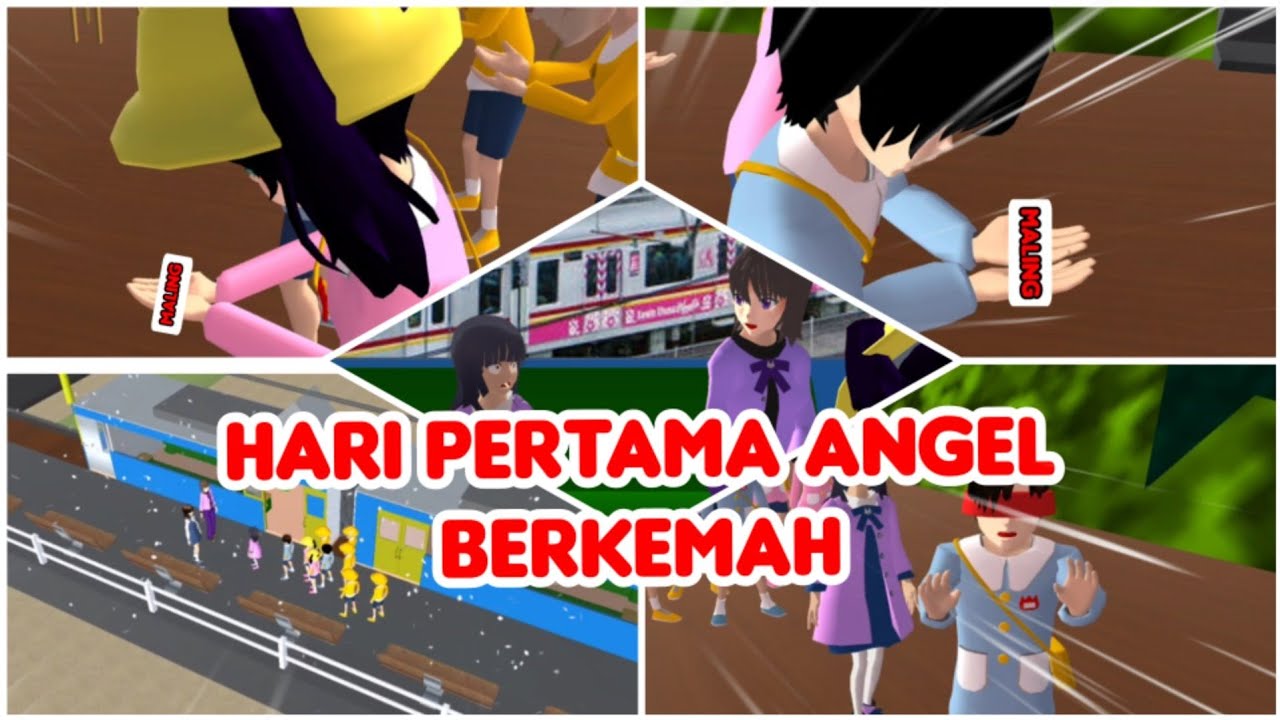HARI PERTAMA ANGEL BERKEMAH | VLOG KING HAPPY FAMILY PART 36 - SAKURA SCHOOL SIMULATOR DRAMA