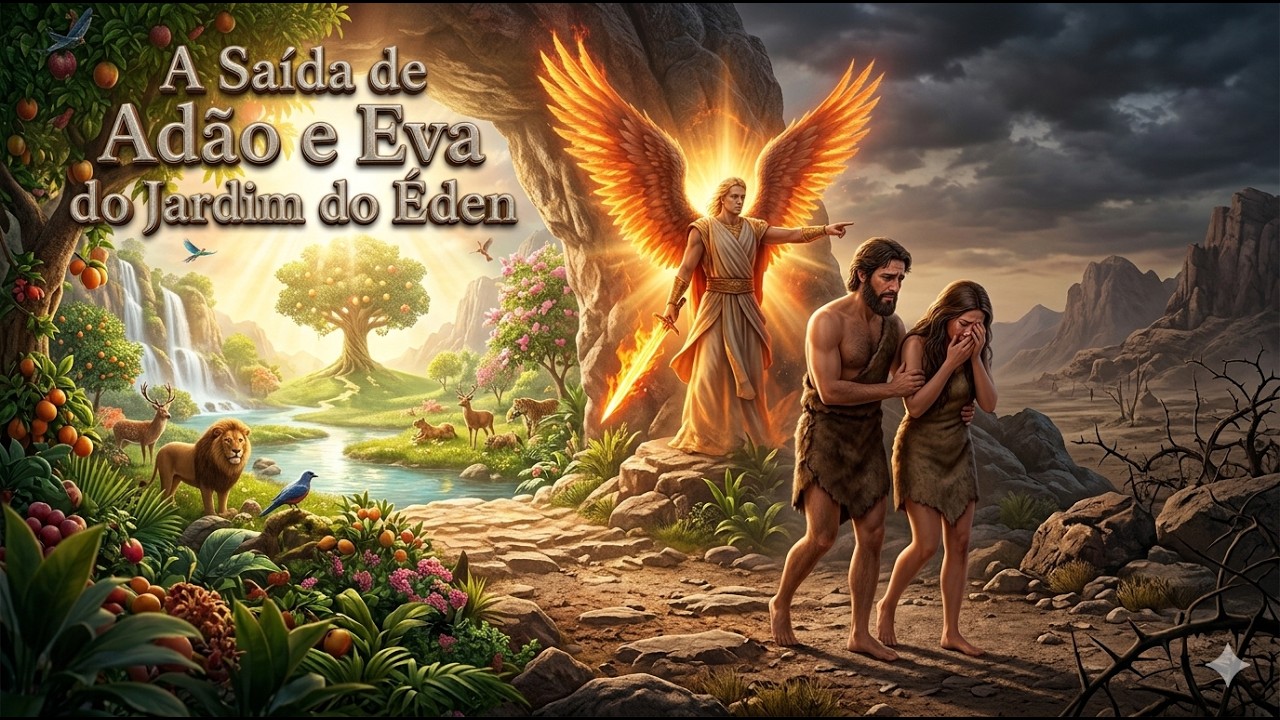 A Sa&iacute;da de Ad&atilde;o e Eva do Jardim do &Eacute;den