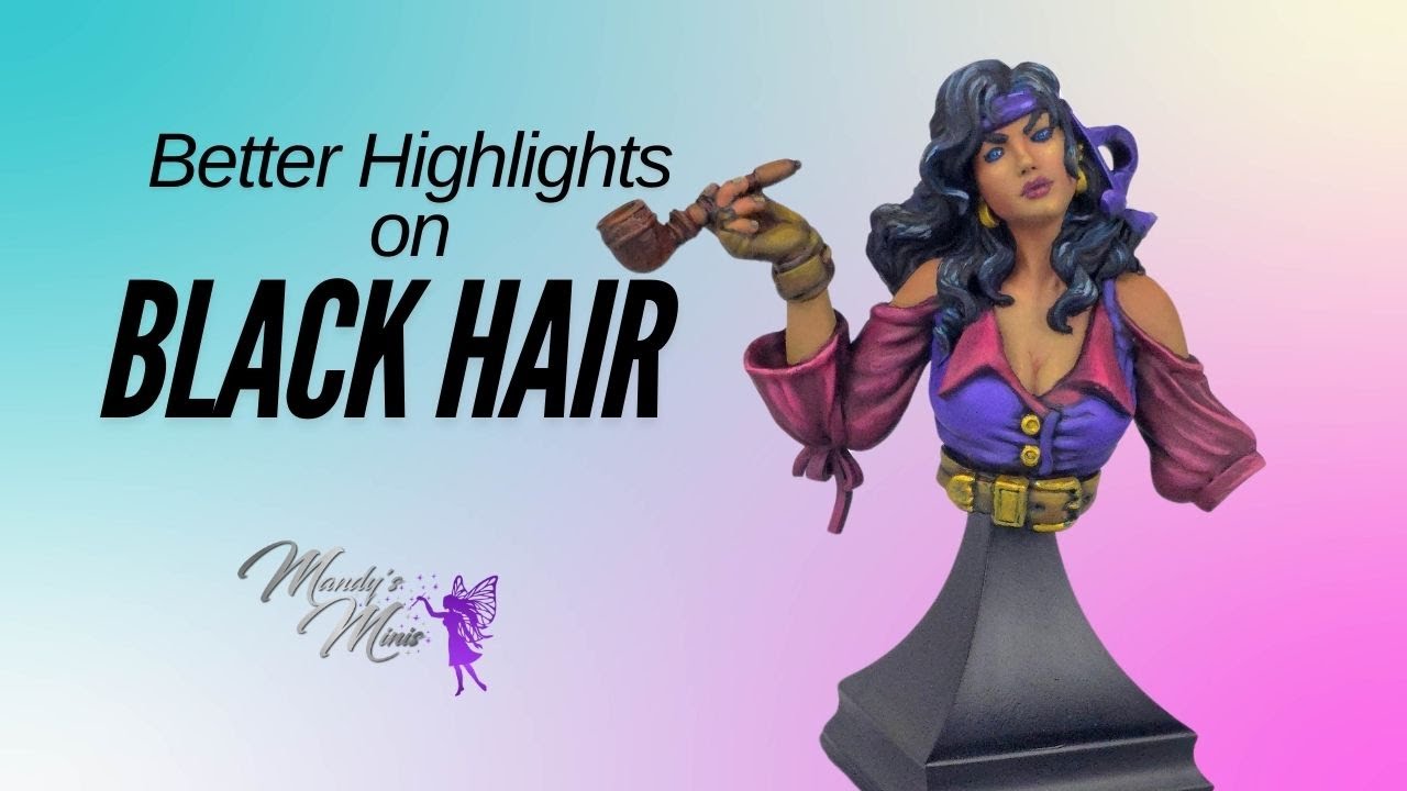 Easy Recipe for Painting  Black hair with Natural Looking Highlights