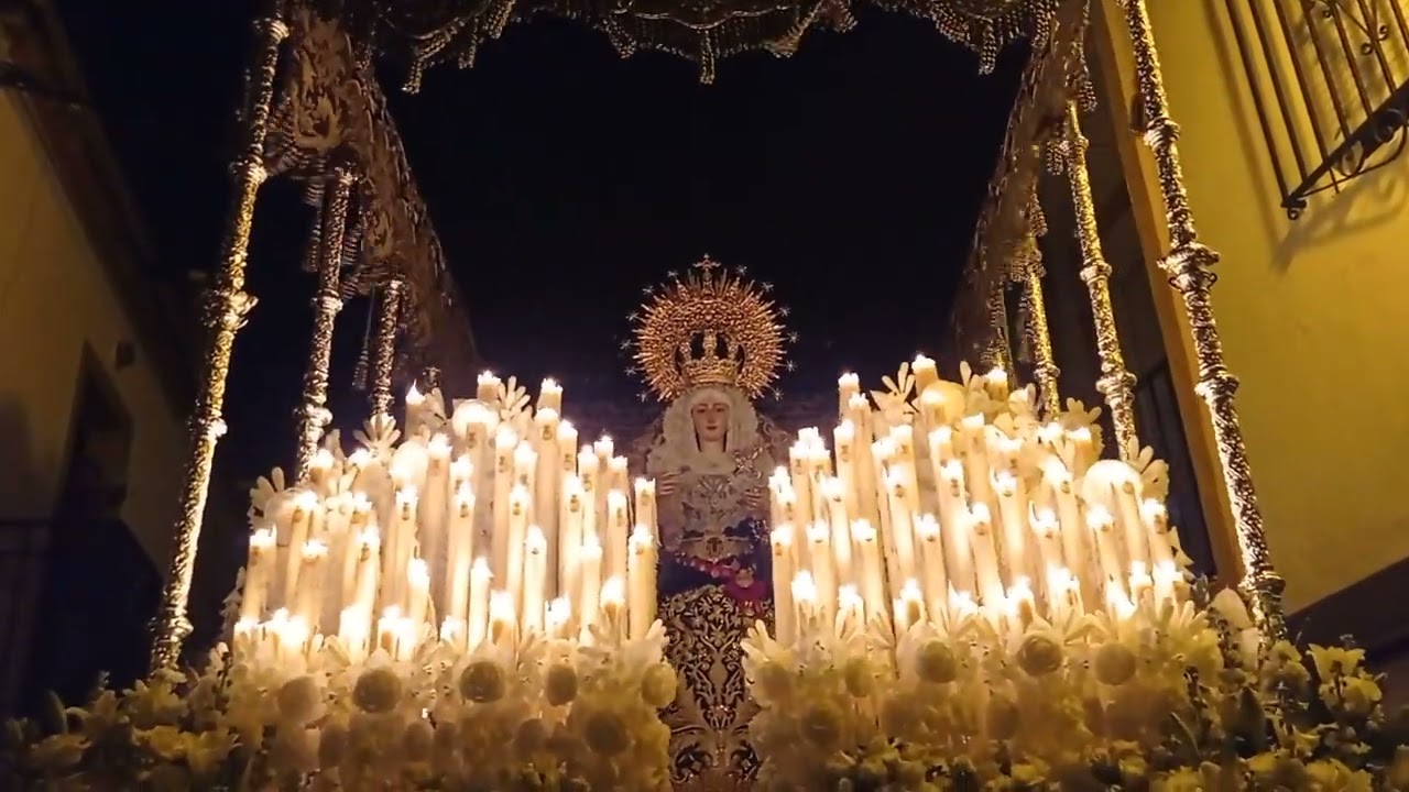 María Santísima de la Soledad en Santa María de las Nieves. Viernes Santo 2022, Benacazón.