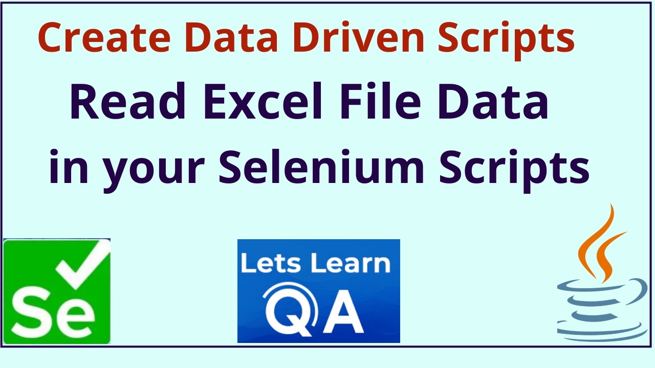 Selenium Java Data Driven Automation - How to Read Data from Excel File