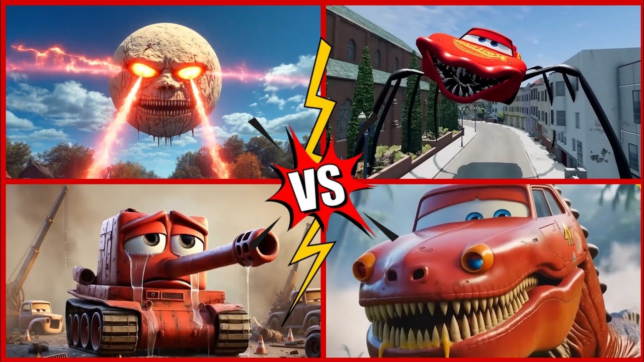 🎃Moon🌕 vs Mc queen🚘 vs tank COFFINE DANCE TILES HOP 🎶