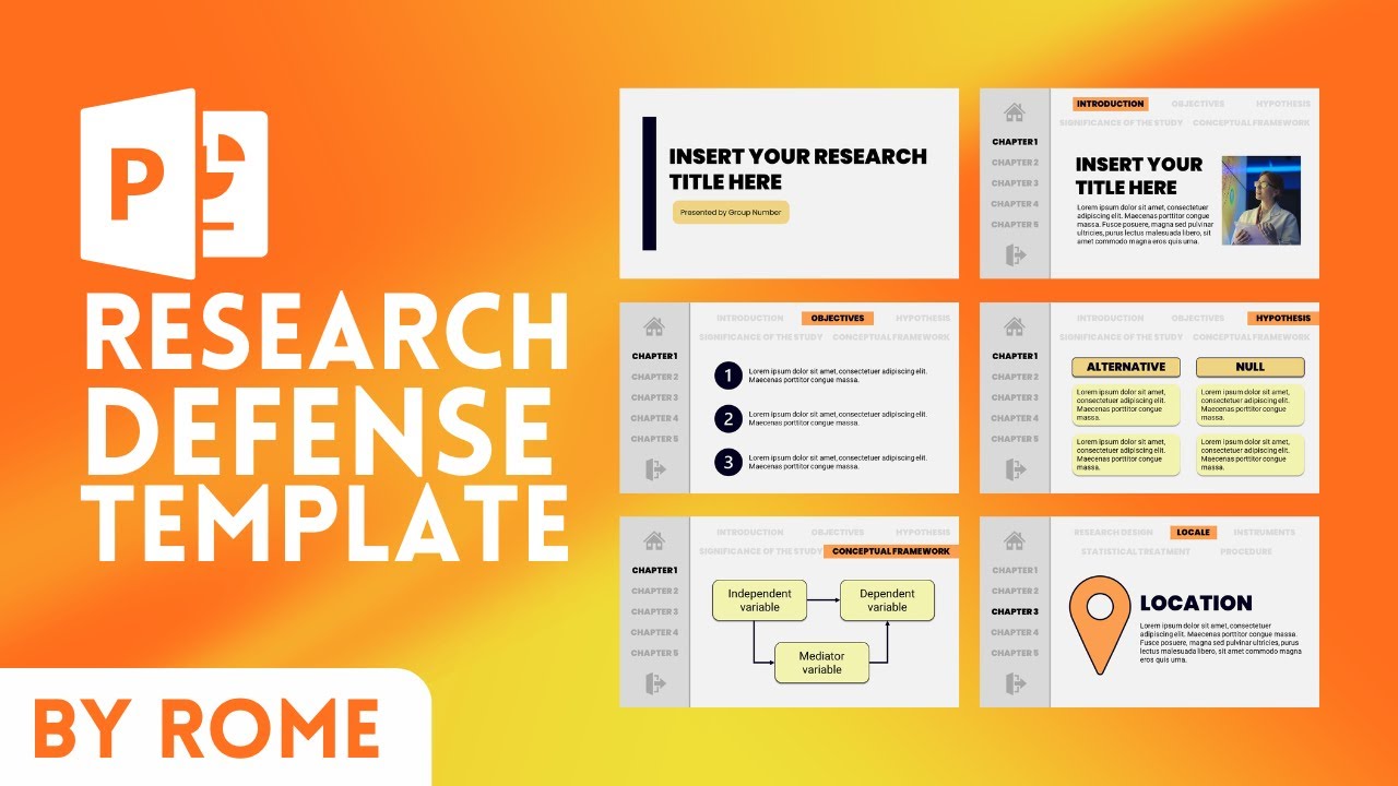 FREE Interactive Research Defense PPT Template by Rome