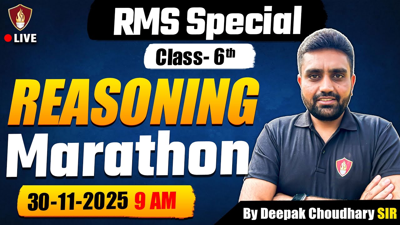 RMS Reasoning Marathon Class 6 | Military School Preparation | Intelligence