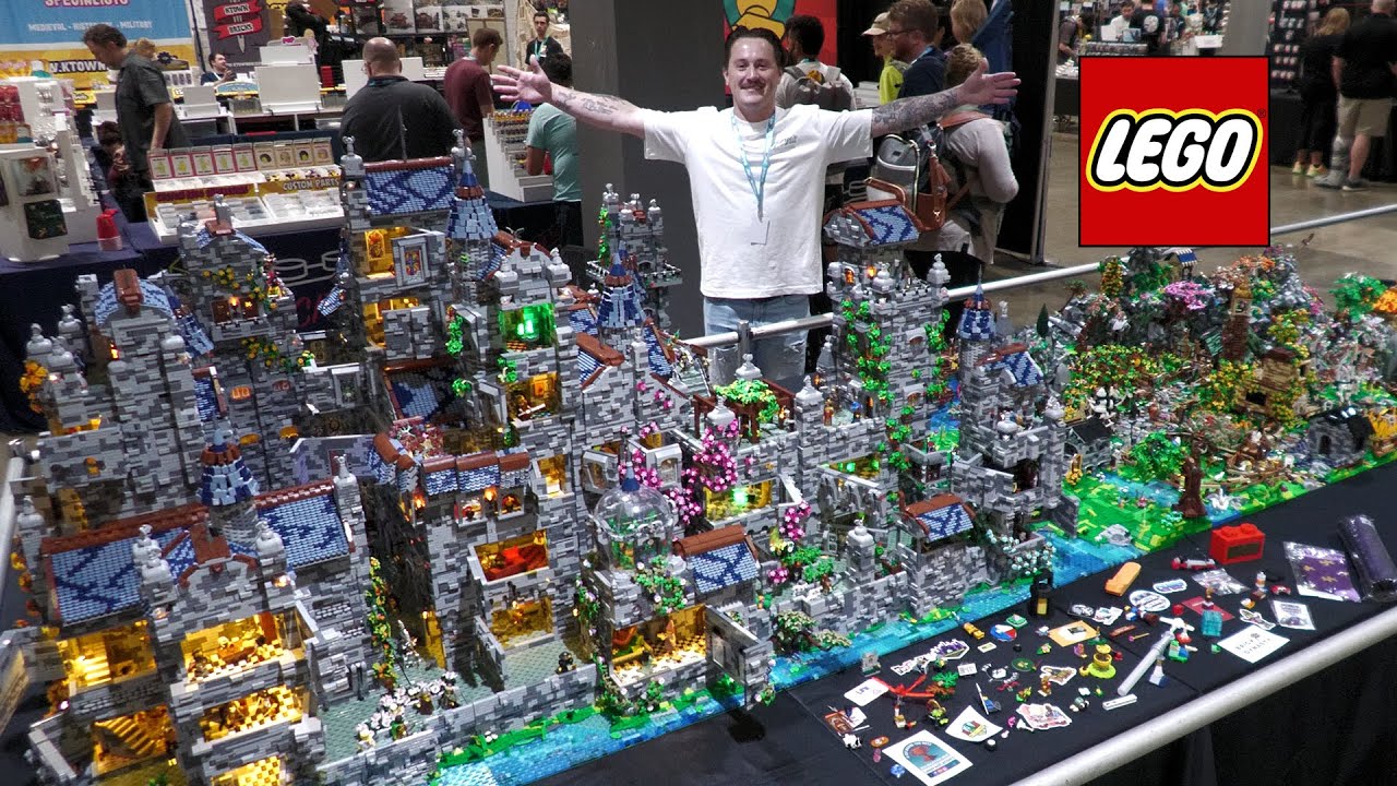 500,000 Pieces! Huge LEGO Castle with Full Interior Scenes