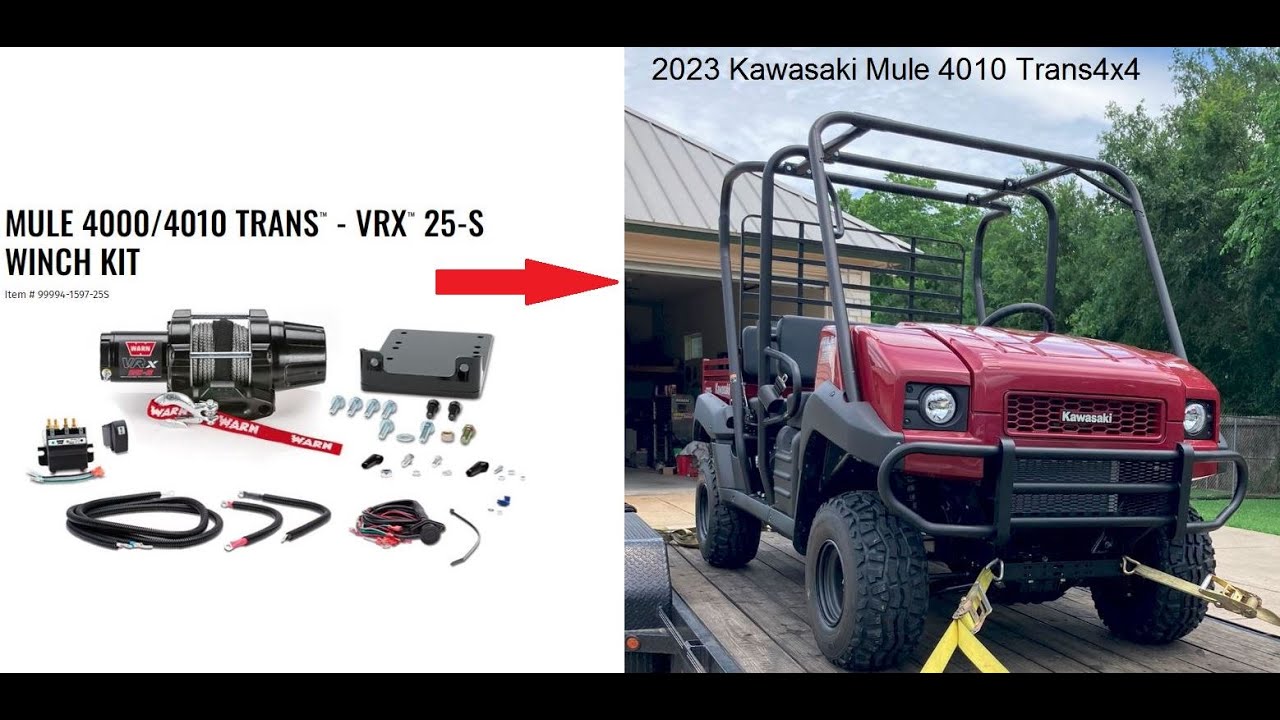 VRX-25 winch install on 2023 Kawasaki Mule 4010