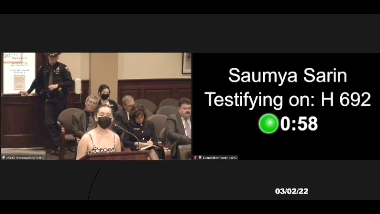 Question & Answer - Saumya Sarin - BABE VOTE Students Testify against Voter Suppression Bills