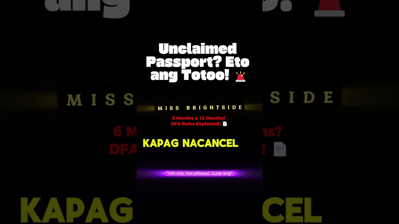 Hindi mo nakuha ang passport mo sa loob ng 6 months? ✈️ #UnclaimedPassport #DFAAppointment
