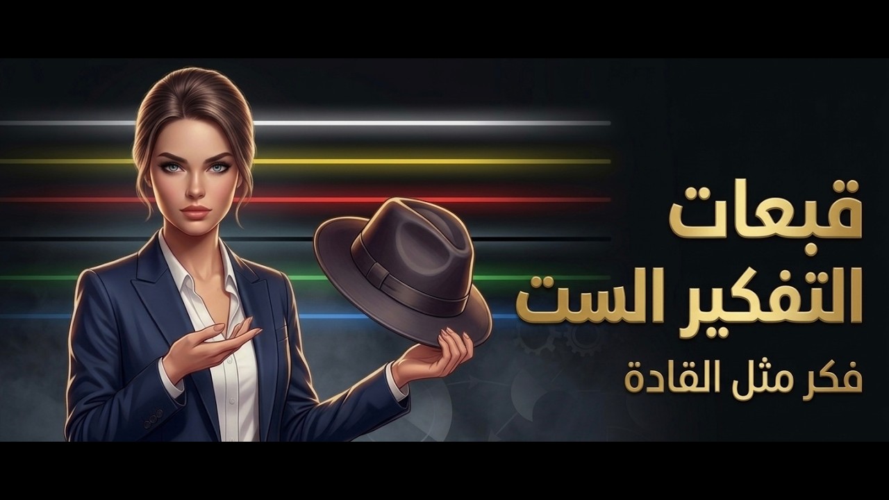 قبعات التفكير الستة: شرح مبسط + أمثلة عملية (Six Thinking Hats)