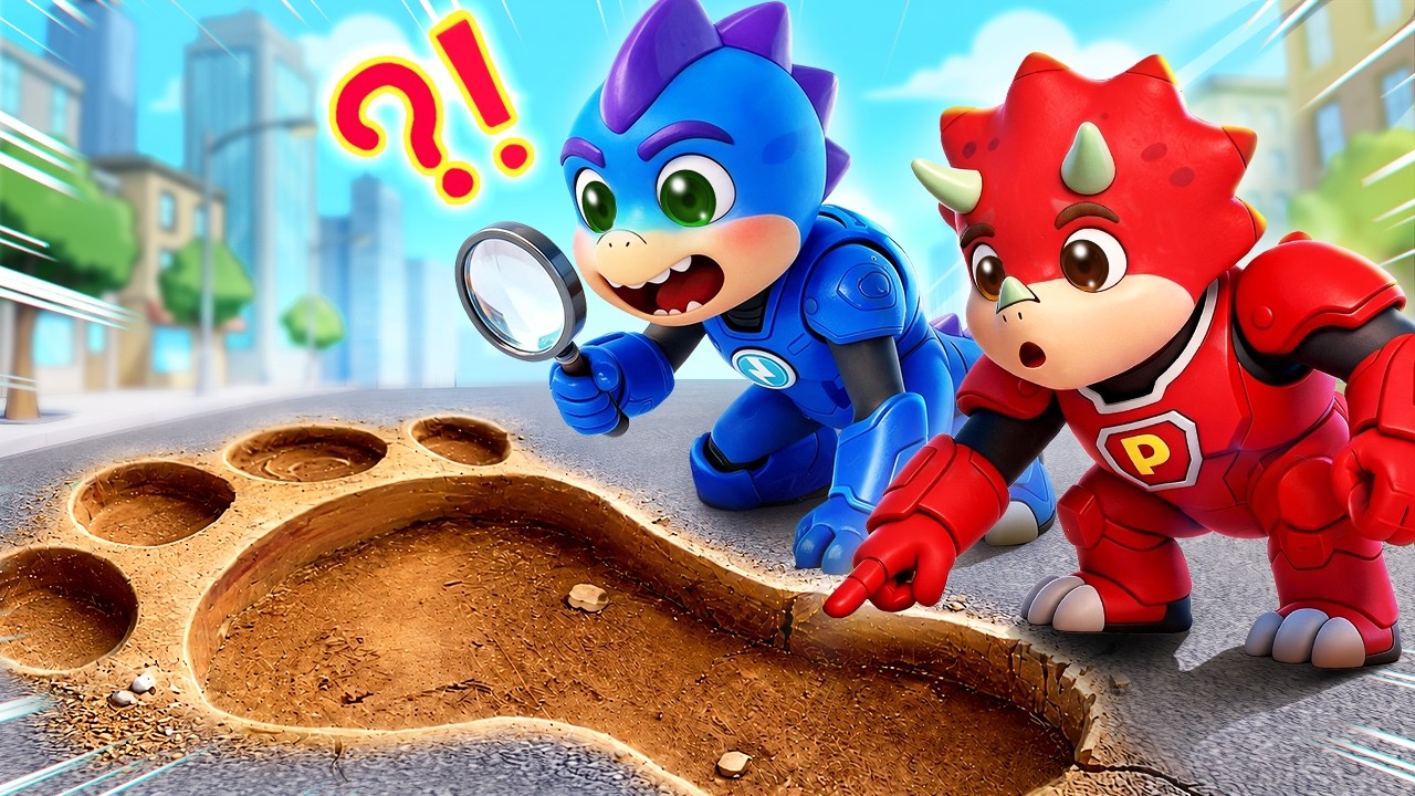 Bolt y Pyro investigan una Huella Gigante | Animaci&oacute;n de Dino Action