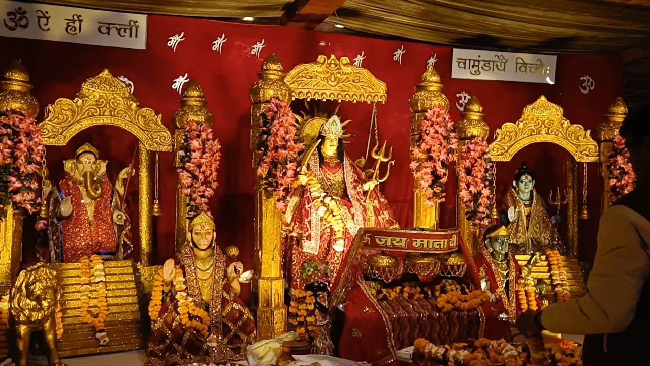 Mata ki chowki at Meraki Banquet hall 2026 || Full Decoration In Banquet || #2026 #volgs  #decor