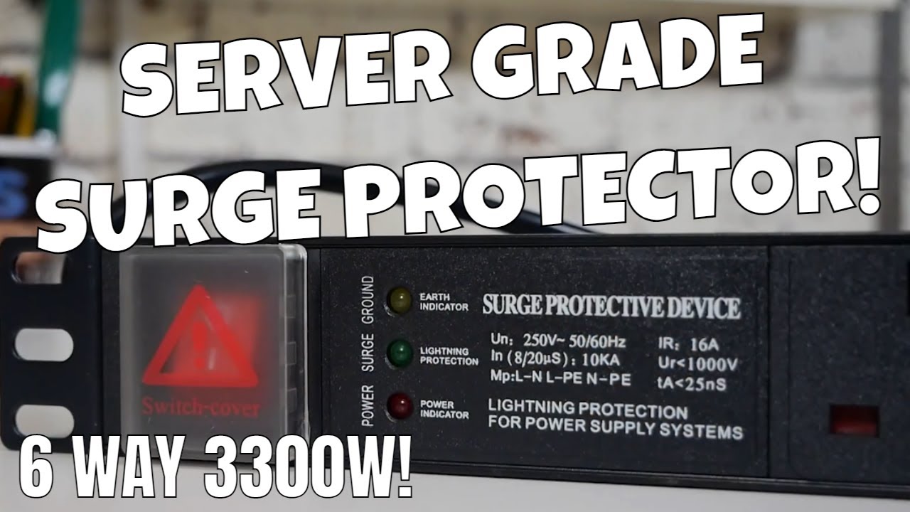6 Way Lightning & Surge Protected Rack Mount Or Floor Mount Power Distribution Unit