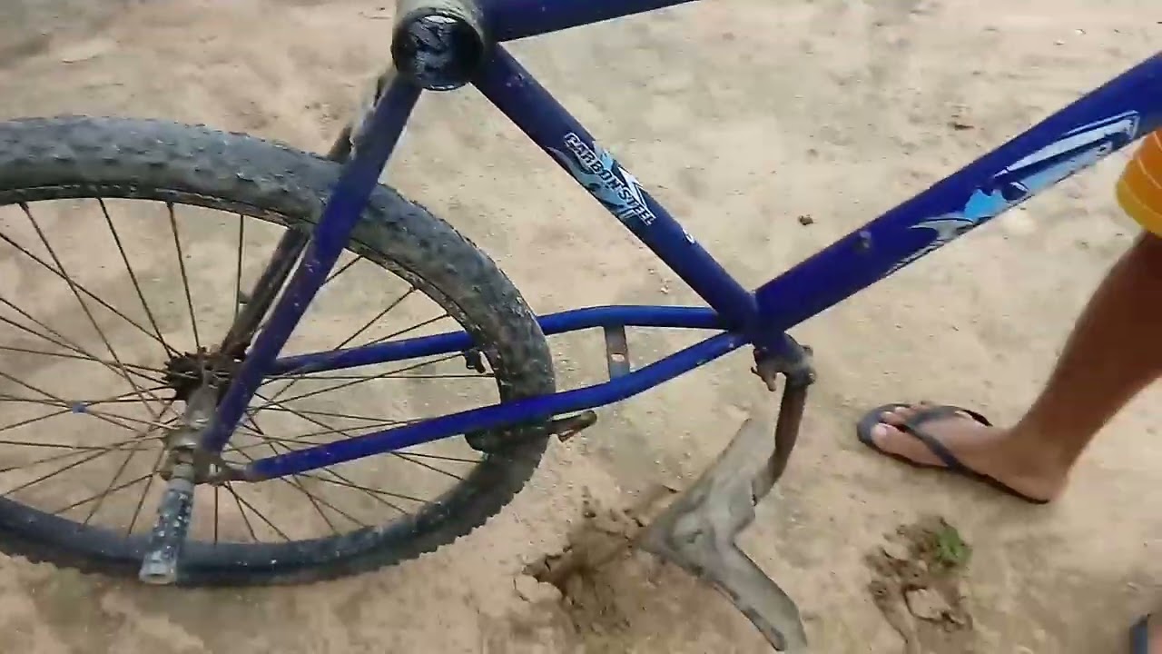 cultivador com quadro de bicicleta primeira parte