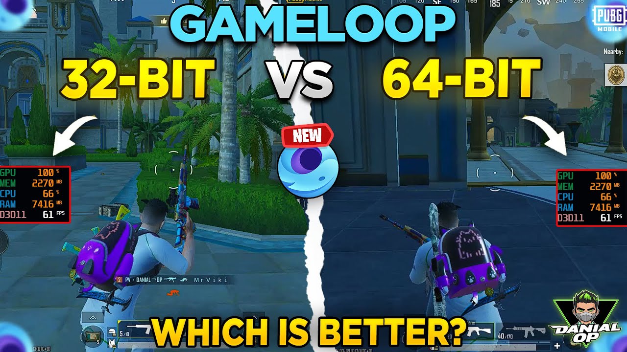 Gameloop 32-Bit vs 64 Bit | Which is better for Pubg Mobile Emulator?