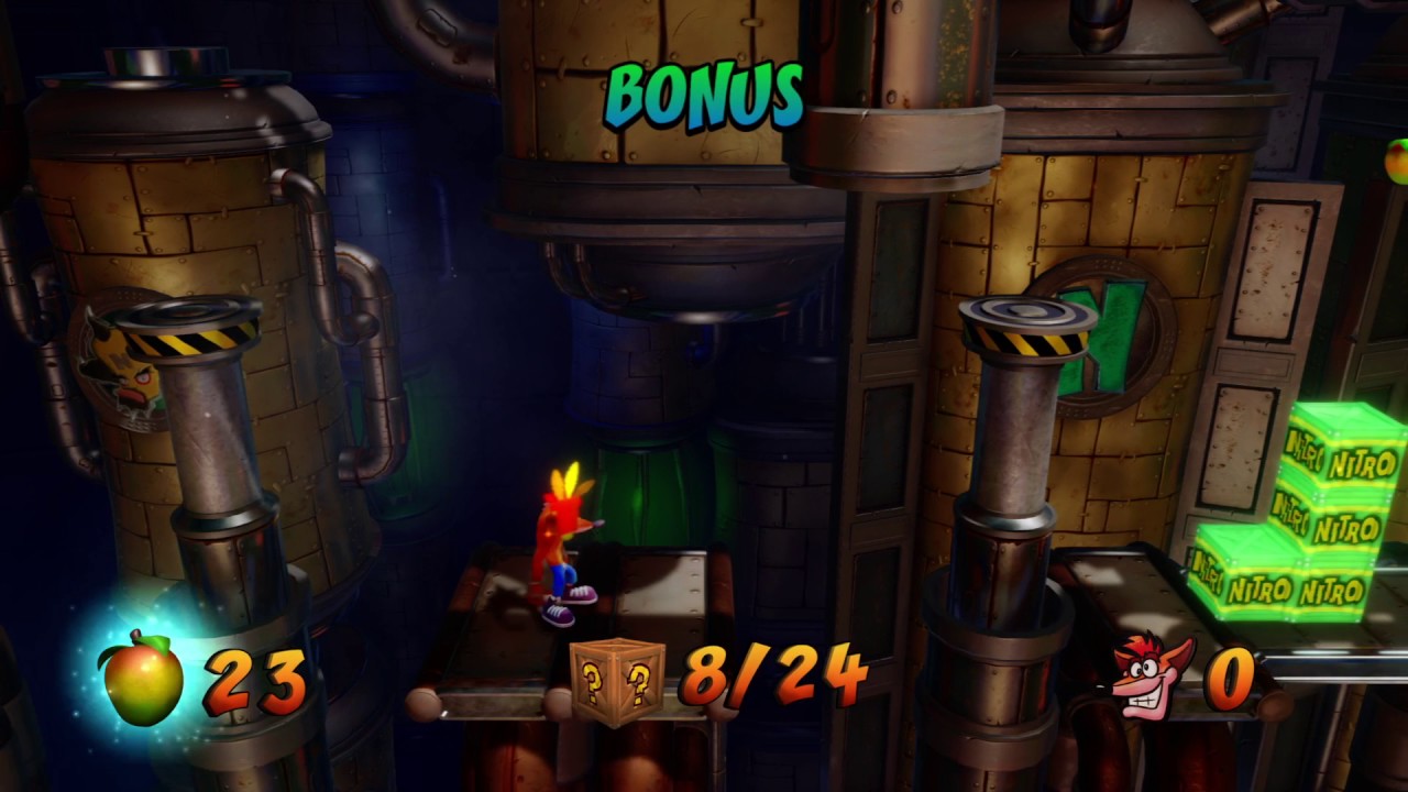 Crash Bandicoot 2 Piston it Away All Boxes