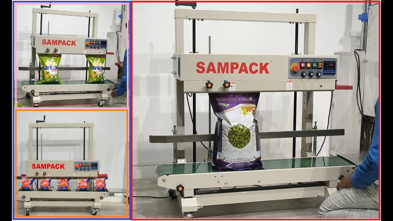 Sealing machine 1kg, 5kg, 10kg, Conveyor type  Band sealing machine  Continuous sealing machine 10kg