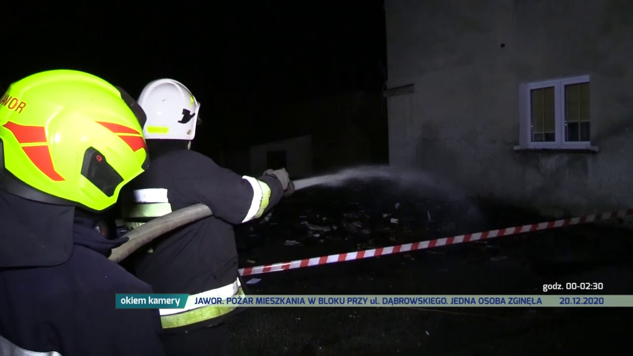 JAWOR. Tragiczny pożar mieszkania w bloku przy ul. Dąbrowskiego
