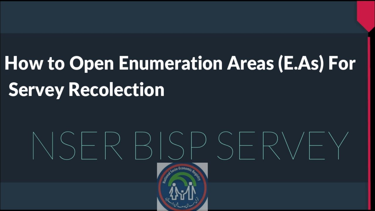 Online registration Bisp | NSER Survey training | How to open E.As for Survey Recollection