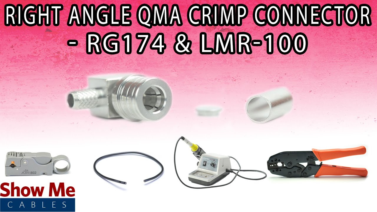 Right Angle QMA Male Crimp Connector For RG174 & LMR-100 - Perfect For DIY Installs!