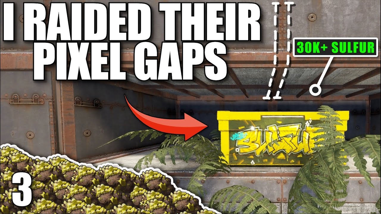 I BROKE INTO THIS CLANS PIXEL GAP LOOT ROOMS FOR 30K+ SULFUR | Solo Rust