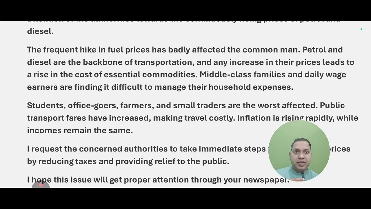English important letters Placing an order for book price rising prices of petrol and diesel 