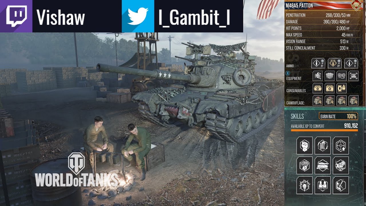M48A5 Patton - 4th/Gold Mark Game: 9.6K Damage: WoT Console - World of Tanks Console