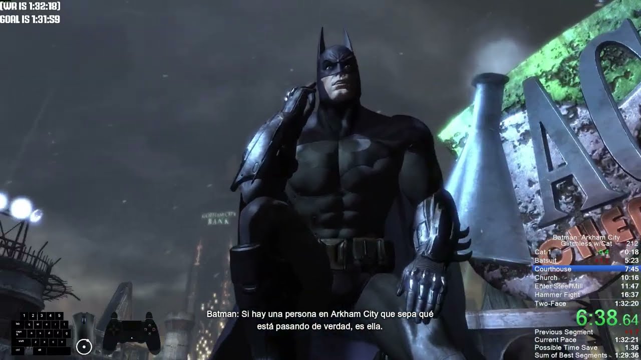 Arkham City Glitchless with Cat Speedrun in 1:32:15 (New WR)