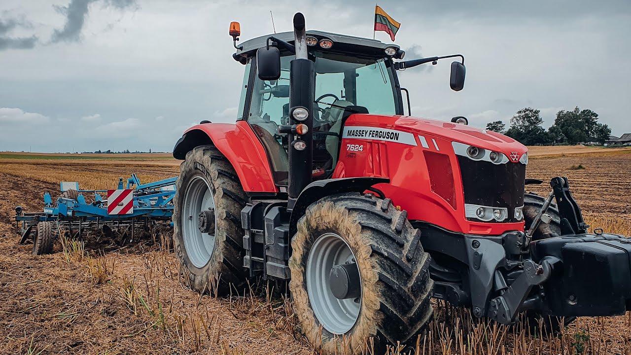 #7 Rapso skutimas/Rape Tillage (Massey Ferguson 7624, Lemken Smaragd 9/500)
