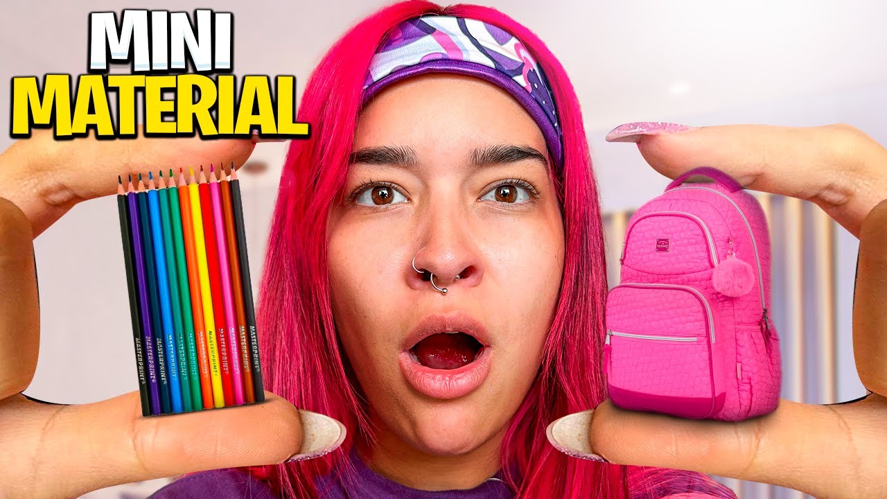 USEI O MENOR MATERIAL ESCOLAR DO MUNDO *mostrei tudo