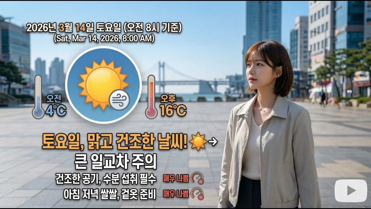 주말 비소식은 없어요. 종일 쌀쌀해요.