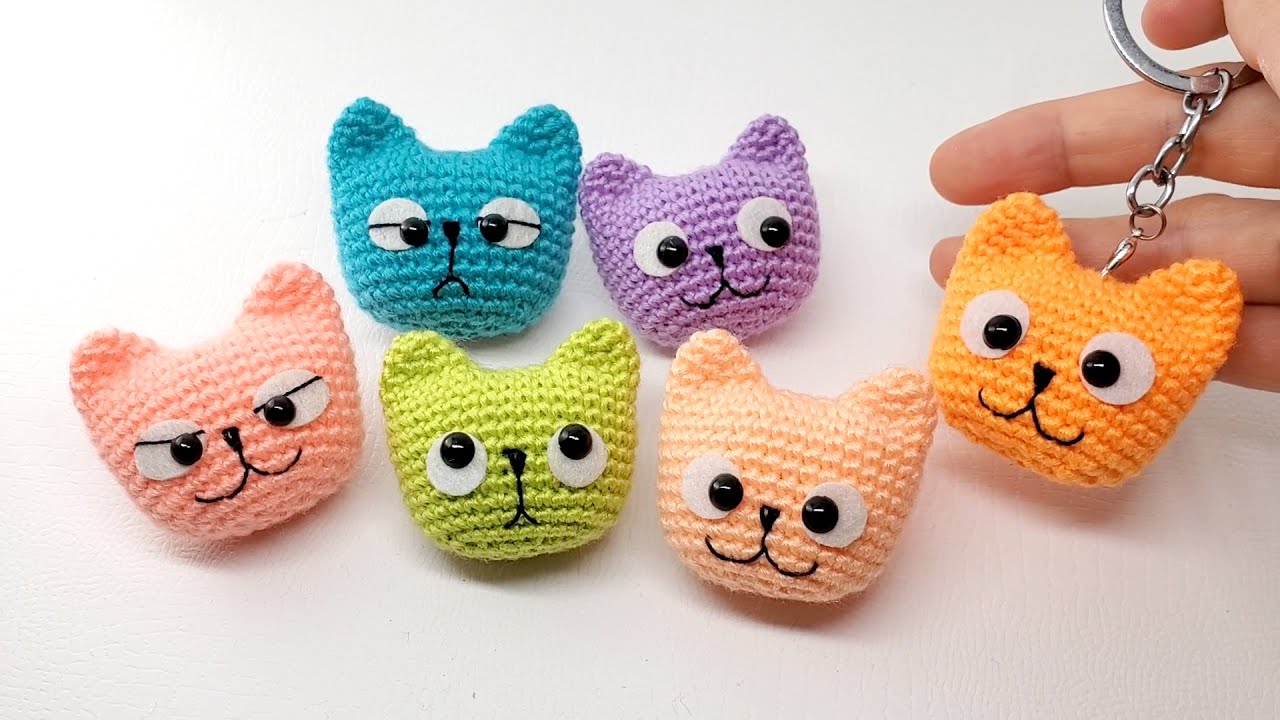 [Crochet] Amigurumi Simple Kitten Head Tutorial | Beginner Free Pattern | Quick and Easy