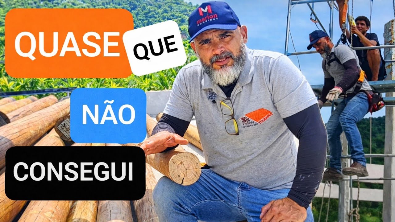 TELHADO GIGANTE COM TORAS PESADAS ,APRENDA A MOVER TORAS DE UM JEITO FÁCIL, O FUSCA VOLTOU A RONCAR!