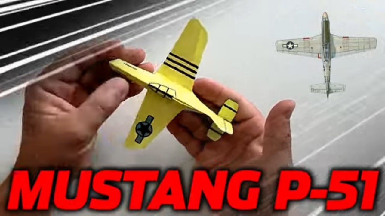 Como hacer un avión de papel caza de combate Mustang P-51.@AvionesDePapelPeluso