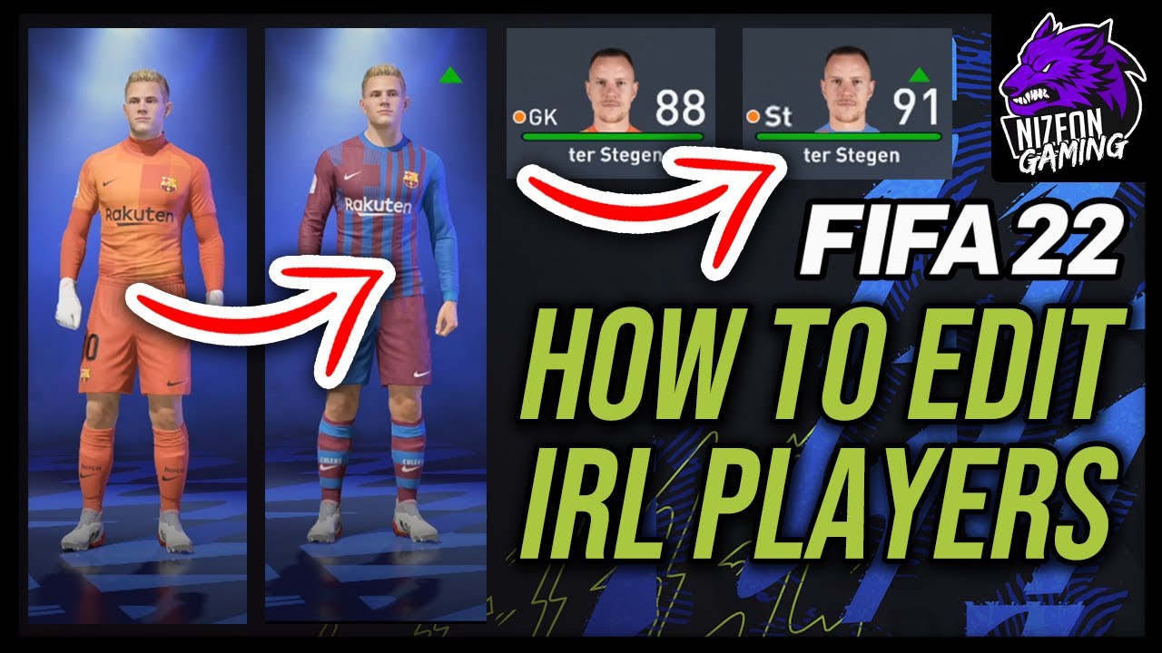 How To EDIT Real Player's STATS/RATING/CLOTHING In FIFA 22