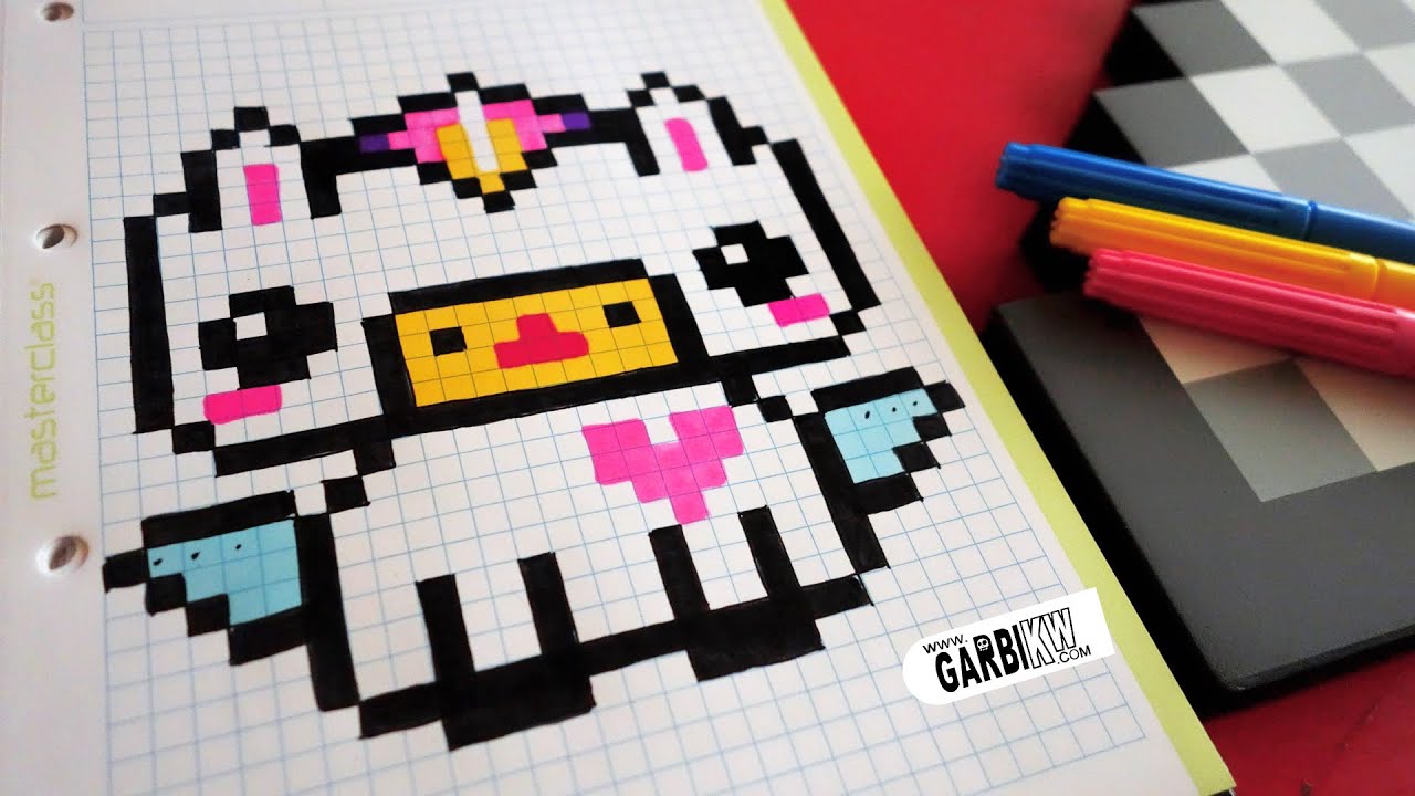 Handmade Pixel Art - How To Draw Kawaii Unicorn #pixelart