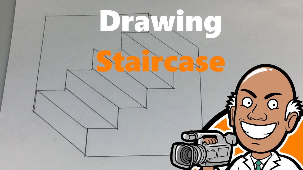 Drawing Staircase | Draw 3d Stairs the Easy Way!