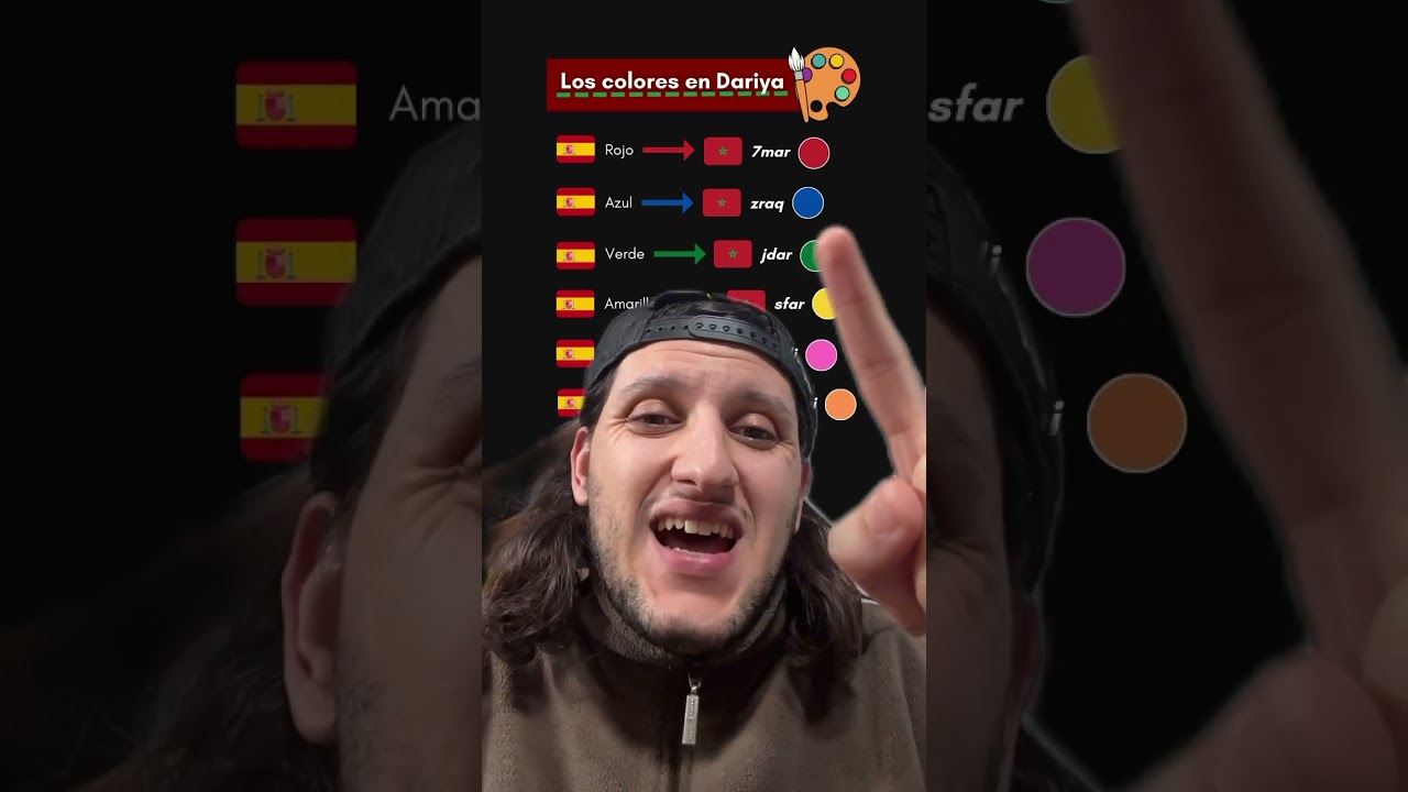 Los colores en &Aacute;rabe Marroqu&iacute; Dariya / Darija 🇲🇦