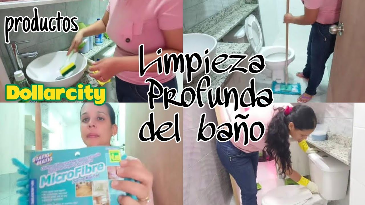 Limpieza Profunda del baño /lavo el baño por primera vez 🧽🚽 productos del #dollarcity Limpia conmigo